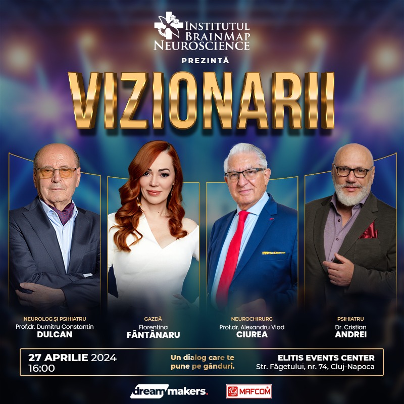 Comunicat: Institutul BrainMap Prezintă Conferința „Vizionarii” la Cluj, 27 Aprilie 2024
