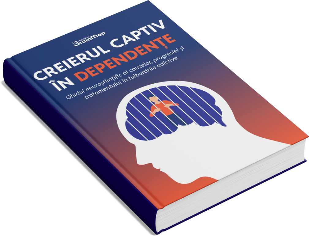 Coperta ghidului „Creierul captiv în dependențe”