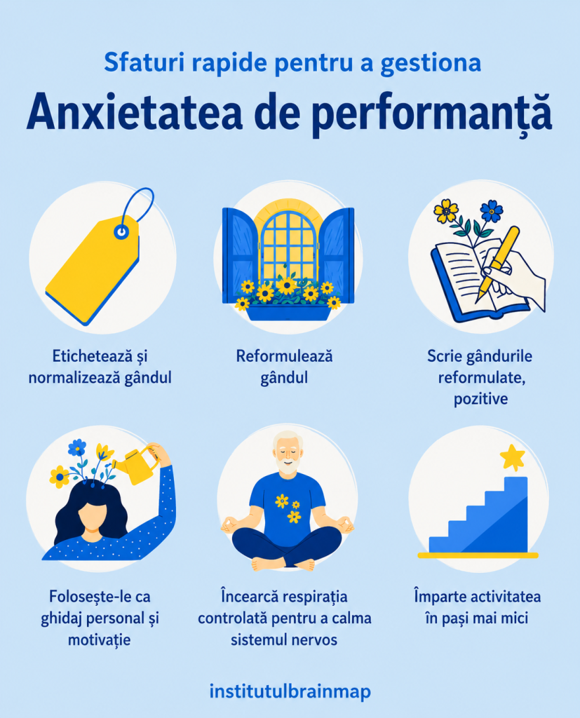 Infografic: semnele anxietății de performanță și cum se manifestă