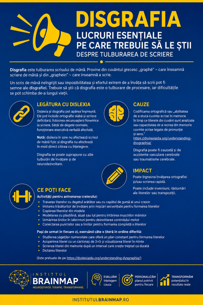 Infografic: semnele disgrafiei și cum se poate interveni