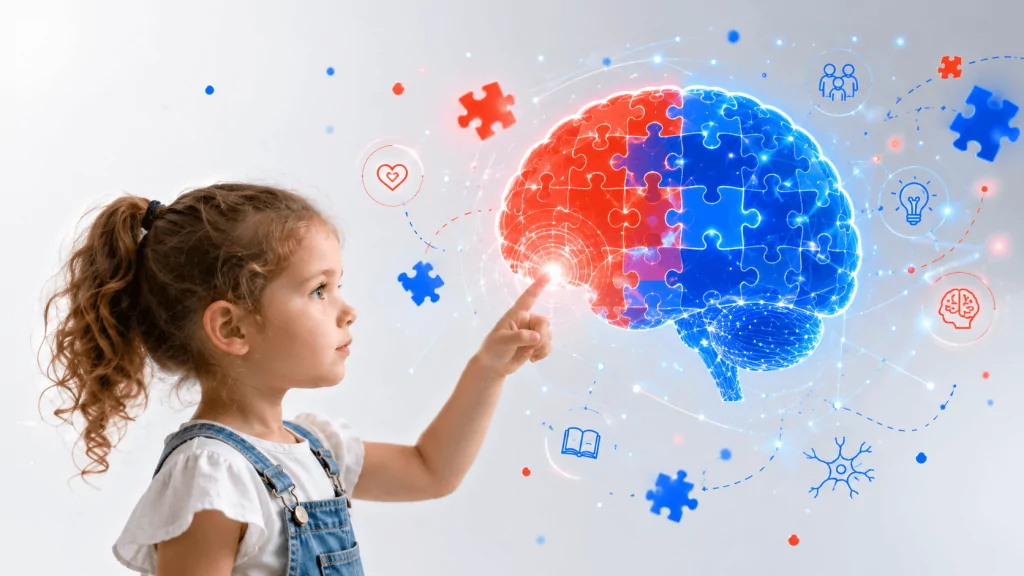 Infografic: ce arată harta cerebrală la un copil cu autism