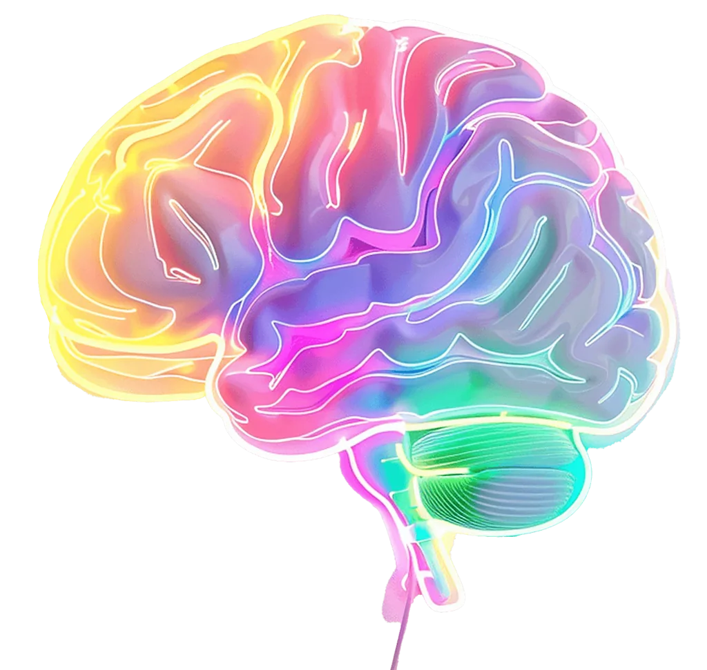 Ilustrație a rețelelor cerebrale analizate în investigația BrainMap